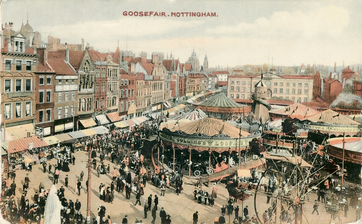 Libavásár, Market Place, Nottingham, Nottinghamshire, 1907 alkotó: Unbekannt