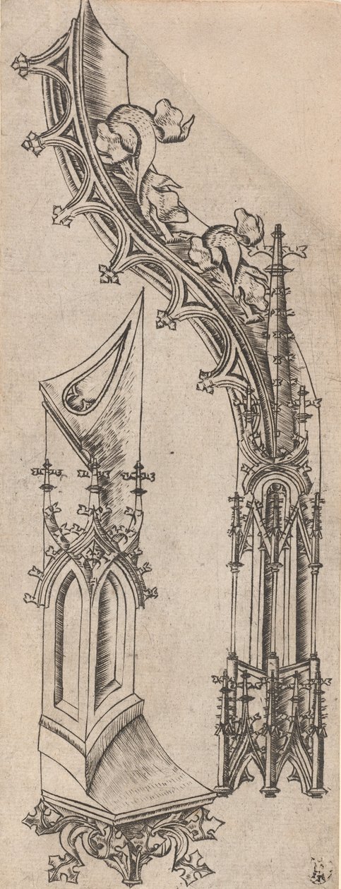 gótikus D betű, c. 14801500. alkotó: Unbekannt