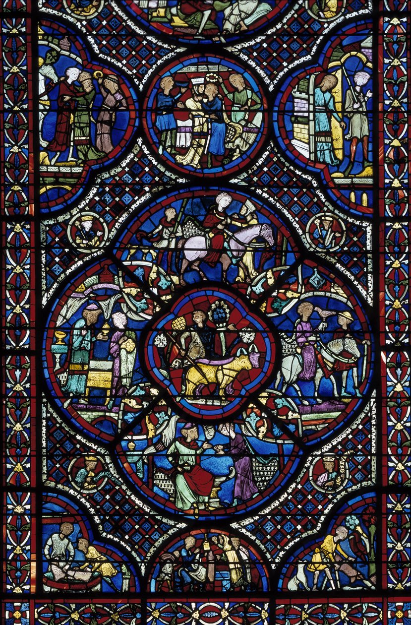 Gótikus művészet: a csodagyerek élete. A Cathedrale Saint Etienne de Bourges (Loir et Cher) ambuláns ólomüvege alkotó: Unbekannt