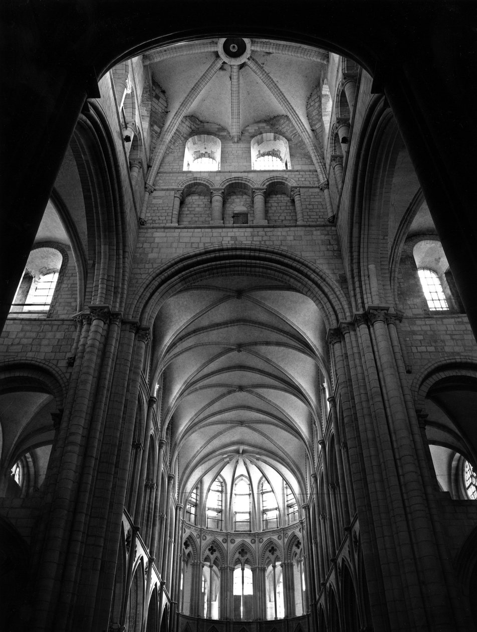 Gótikus művészet: a hajó és a kórus boltozatai. Szent István templom, Caen (Calvados) alkotó: Unbekannt