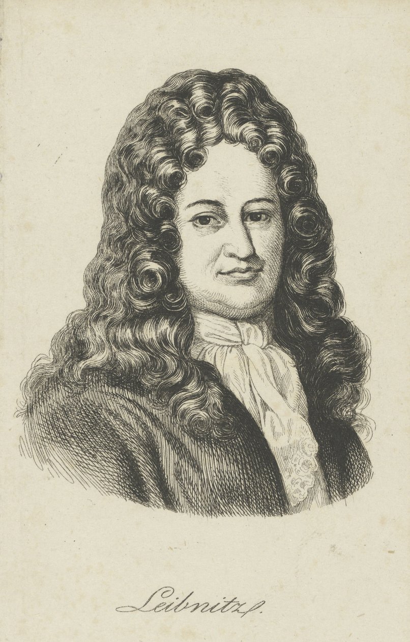 Gottfried Wilhelm Leibniz 1646-1716, c. 1800 alkotó: Unbekannt