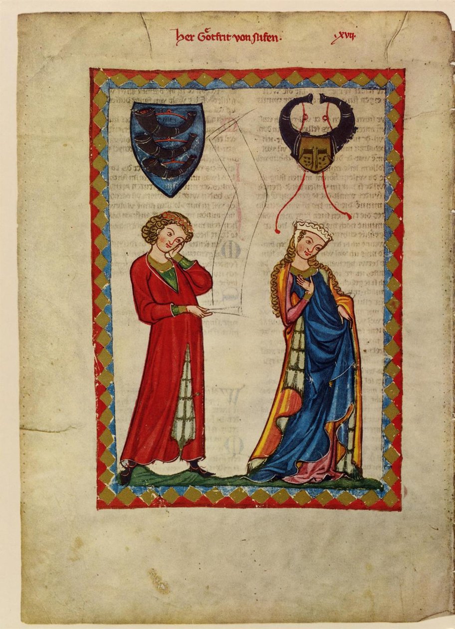 Gottfried von Neifen a Manesse-kódexből, 1305 és 1340 között alkotó: Unbekannt