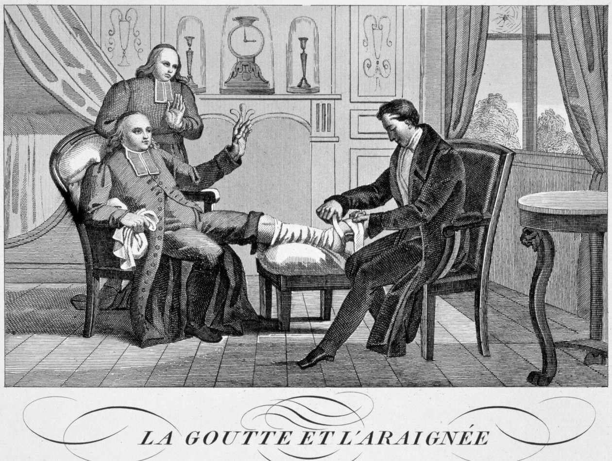Köszvény és a pók, c1835 alkotó: Unbekannt