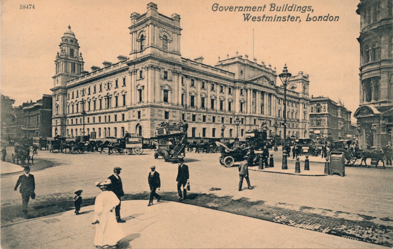 Kormányhivatalok Great George Street GOGGS, Westminster, London, 1910 alkotó: Unbekannt