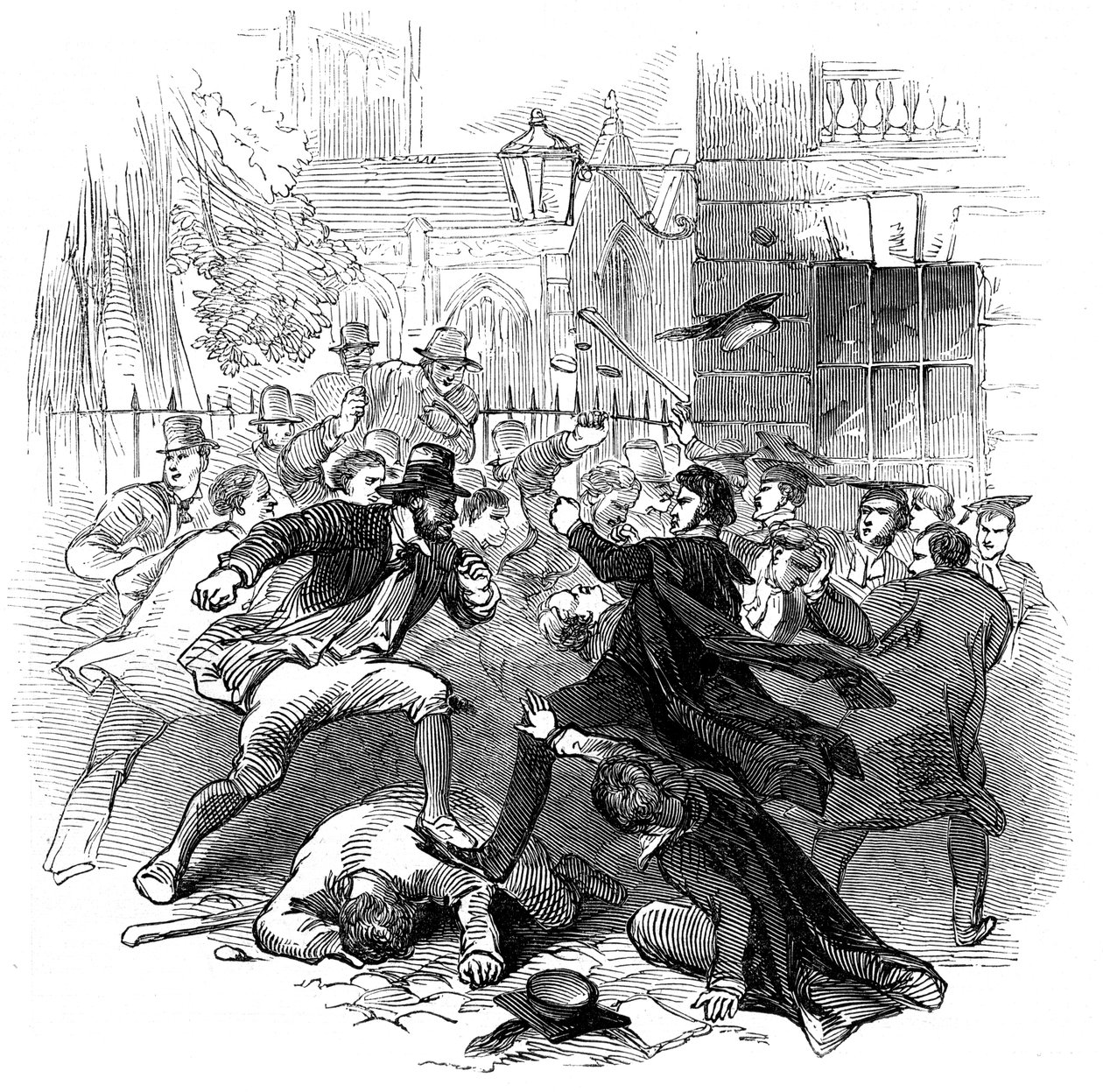 Gown and Town row, Oxford, 1845. november 15 alkotó: Unbekannt