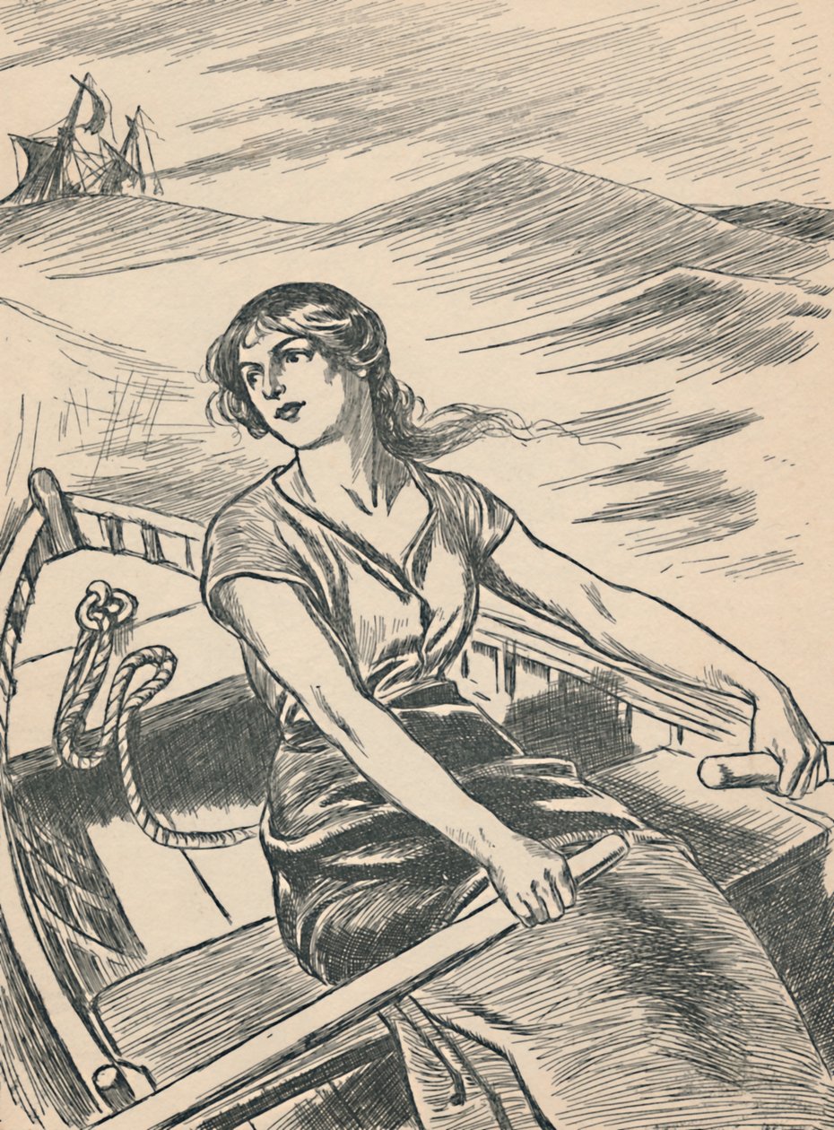 Grace Darling Rows Out To The Wreck, c1907 alkotó: Unbekannt