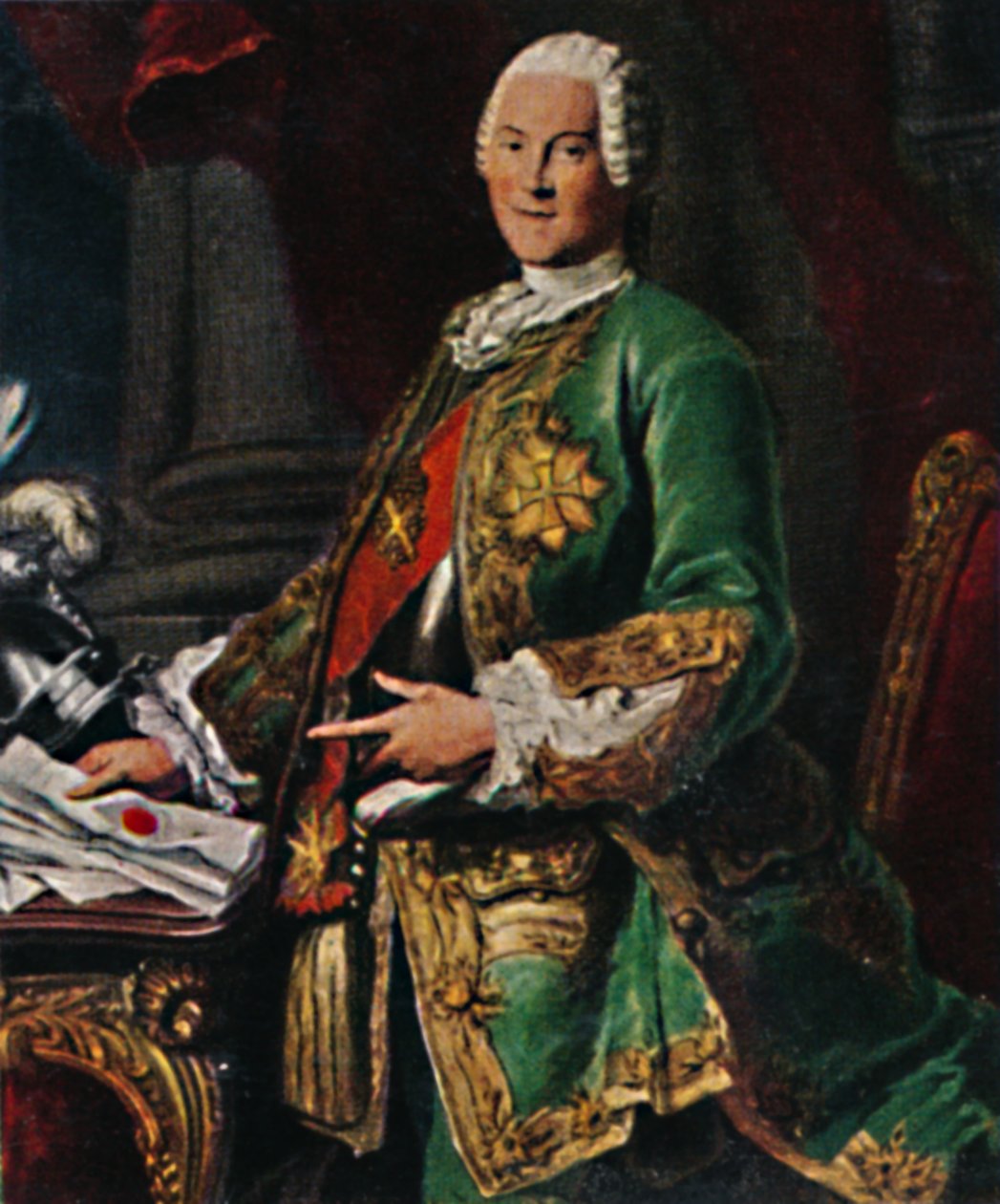 Brühl grófja 1700-1763. - Metszet Silvestre festménye után, 1934. alkotó: Unbekannt