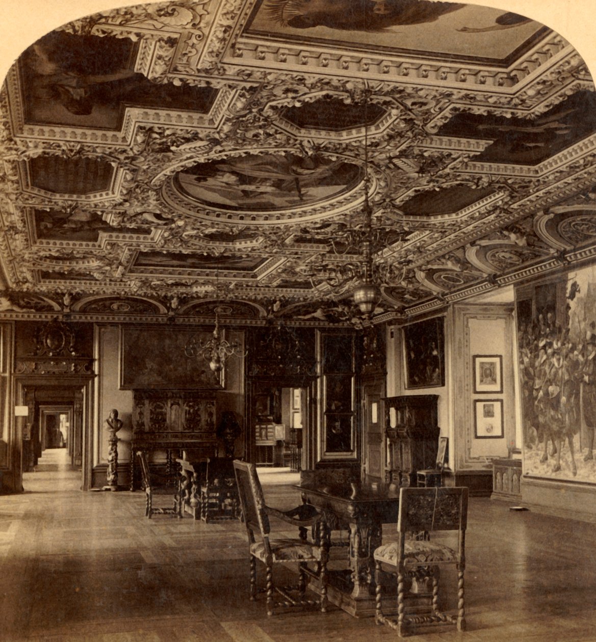 Grand Dining Hall, Frederiksborg kastély, Dánia, 1897. alkotó: Unbekannt