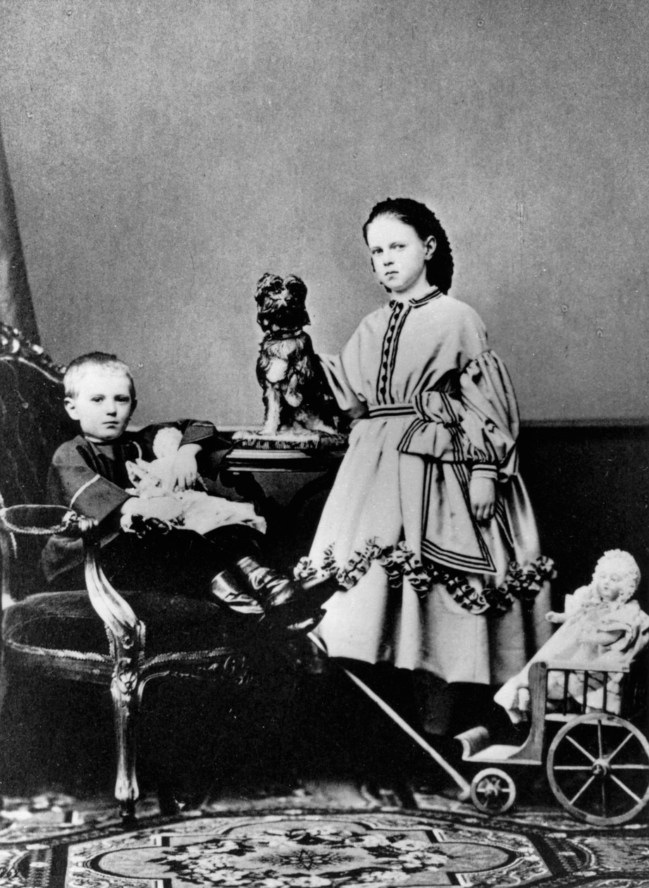 Mária Alekszandrovna nagyhercegnő és Szergej Alekszandrovics orosz nagyherceg, c1862-c1863 alkotó: Unbekannt
