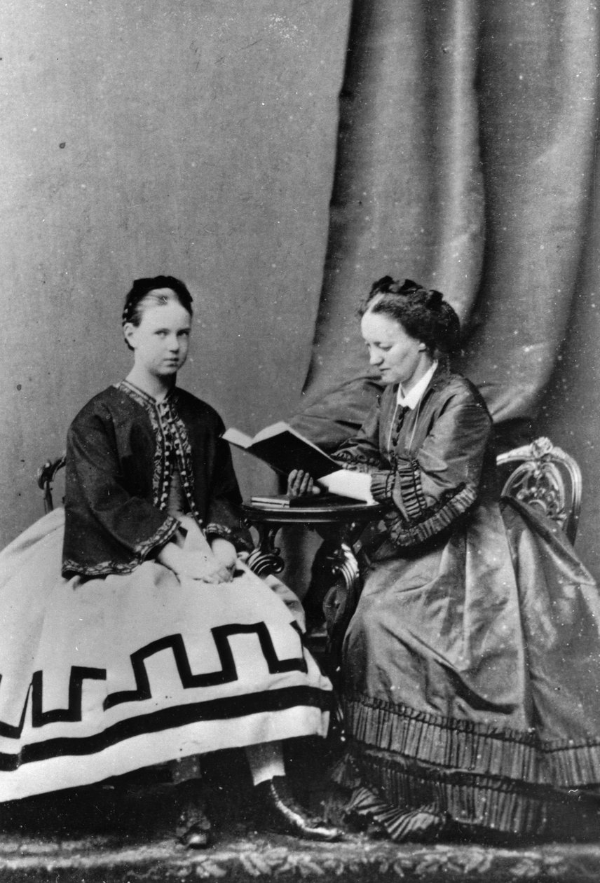 Mária Alekszandrovna orosz nagyhercegnő Anna Tyucsevával, 1864 alkotó: Unbekannt