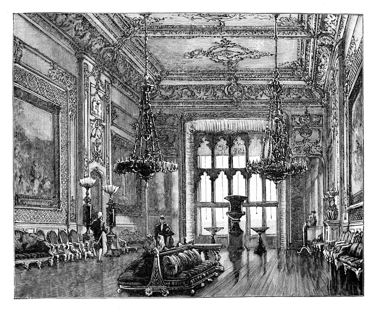 Grand Reception Room, Windsor Castle, 1888 alkotó: Unbekannt