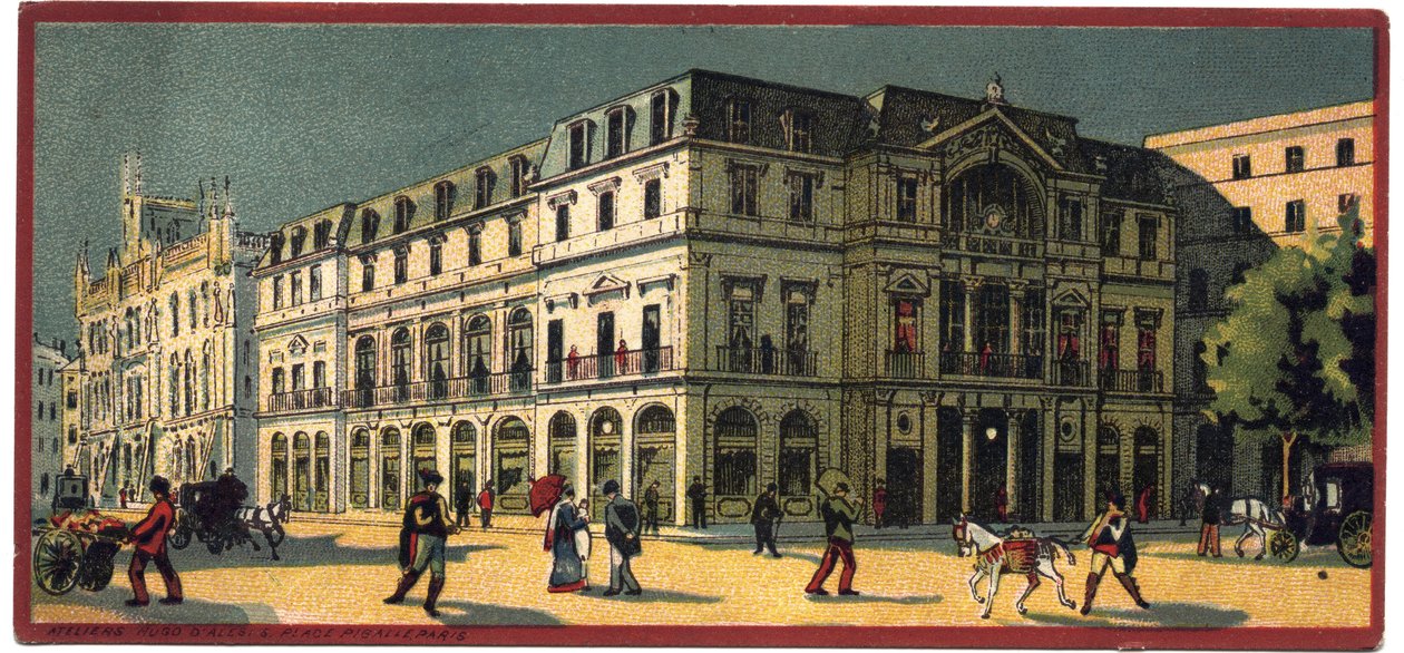 Grand hotelek: külső nézet az Avenida palotáról Lisszabonban, Portugáliában - A „Compagnie Internationale des Grands Hotels” szállodáit bemutató sorozat térképe, 19. század vége – 20. század eleje alkotó: Unbekannt
