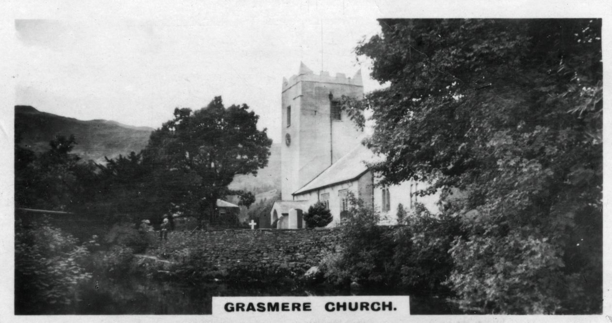 Grasmere templom, Wordsworths temetkezési hely, Cumbria, 1920-as évek alkotó: Unbekannt