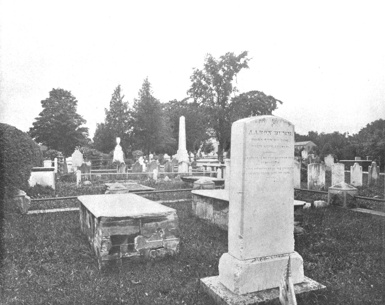 Jonathan Edwards és Aaron Burr sírjai, Princetown, New Jersey, USA, 1900 körül. alkotó: Unbekannt