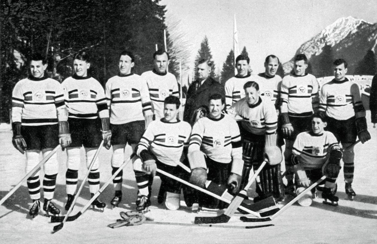Nagy-Britannia jégkorong-válogatott, téli olimpiai játékok, Garmisch-Partenkirchen, Németország, 1936 alkotó: Unbekannt