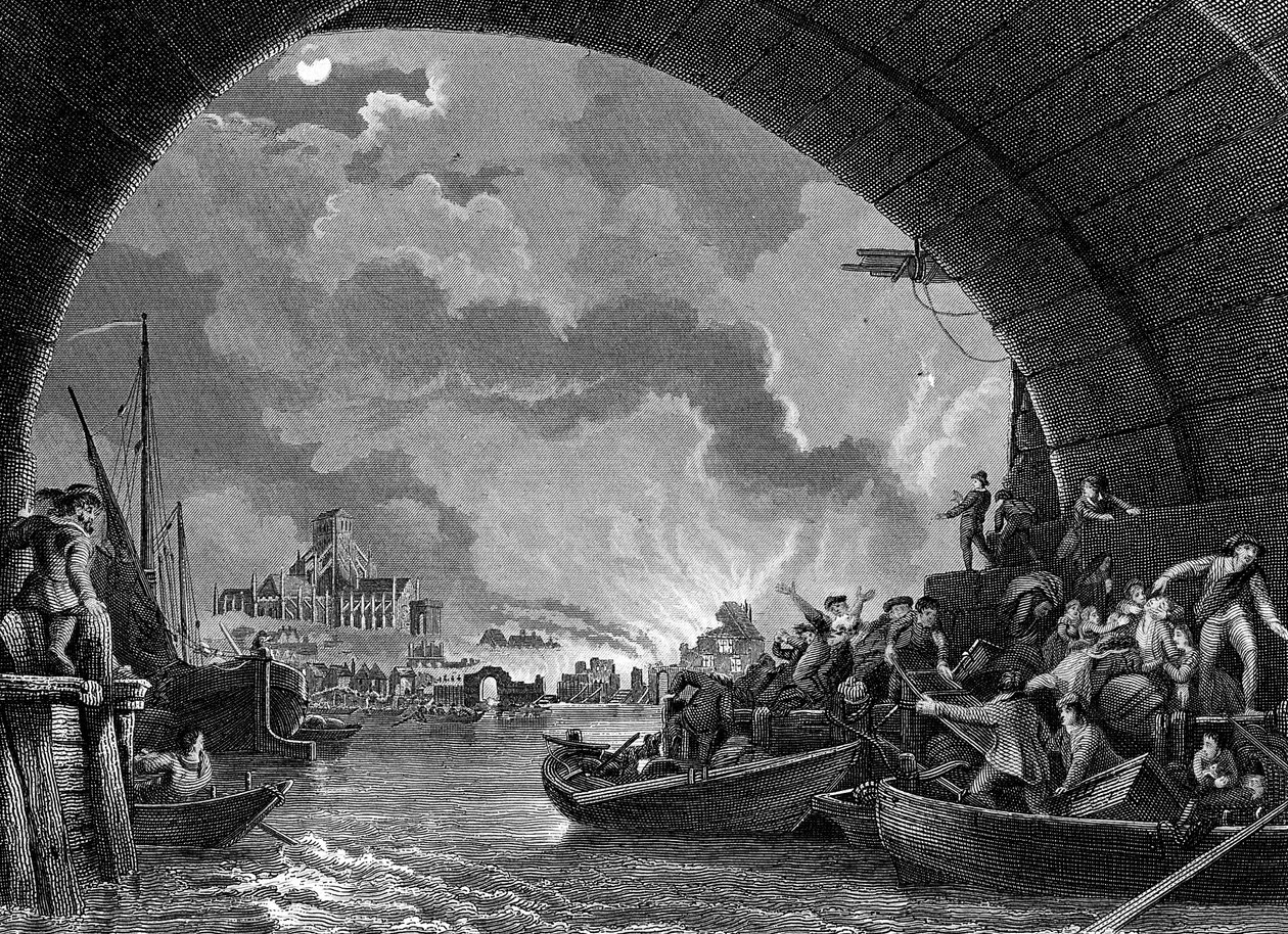 Londoni nagy tűzvész, 1666 19. század alkotó: Unbekannt