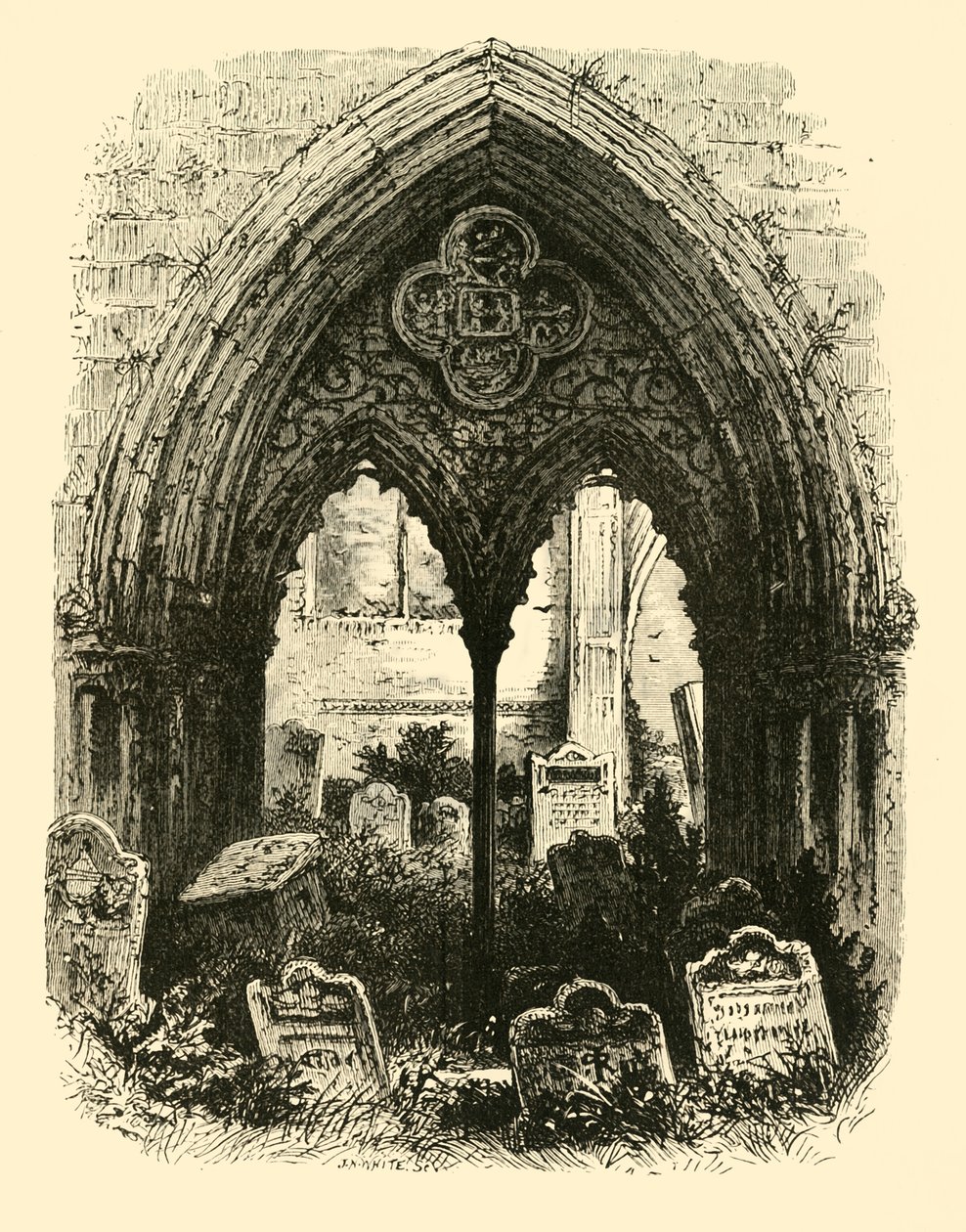 Nagy Portál, Crowland Abbey, 1890. alkotó: Unbekannt