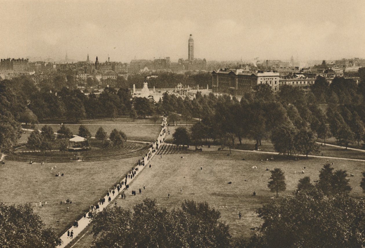 A Green Park és a Westminster a régi devonshire-i helyszínt bitorló szerkezetből, 1935. alkotó: Unbekannt