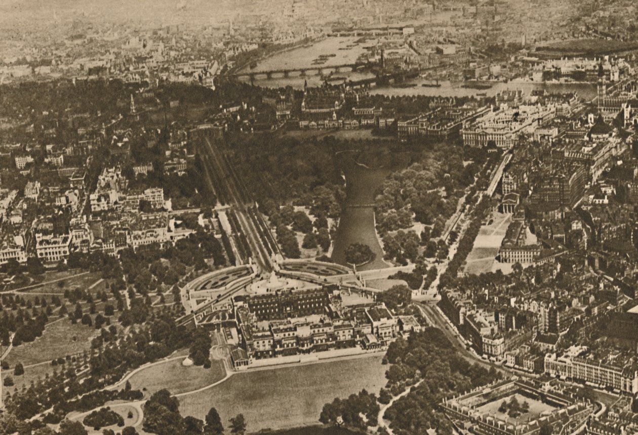 Zöld erdők a Westminster vizeinél: a Hyde-i kastély része a Biplanes szárny alatt, alkotó: Unbekannt