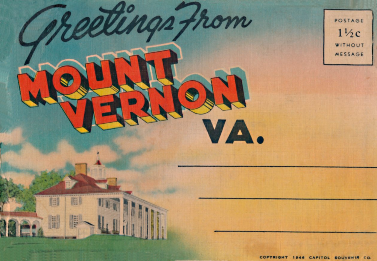 Üdvözlet a Mount Vernon V.A.-ról, 1946 alkotó: Unbekannt
