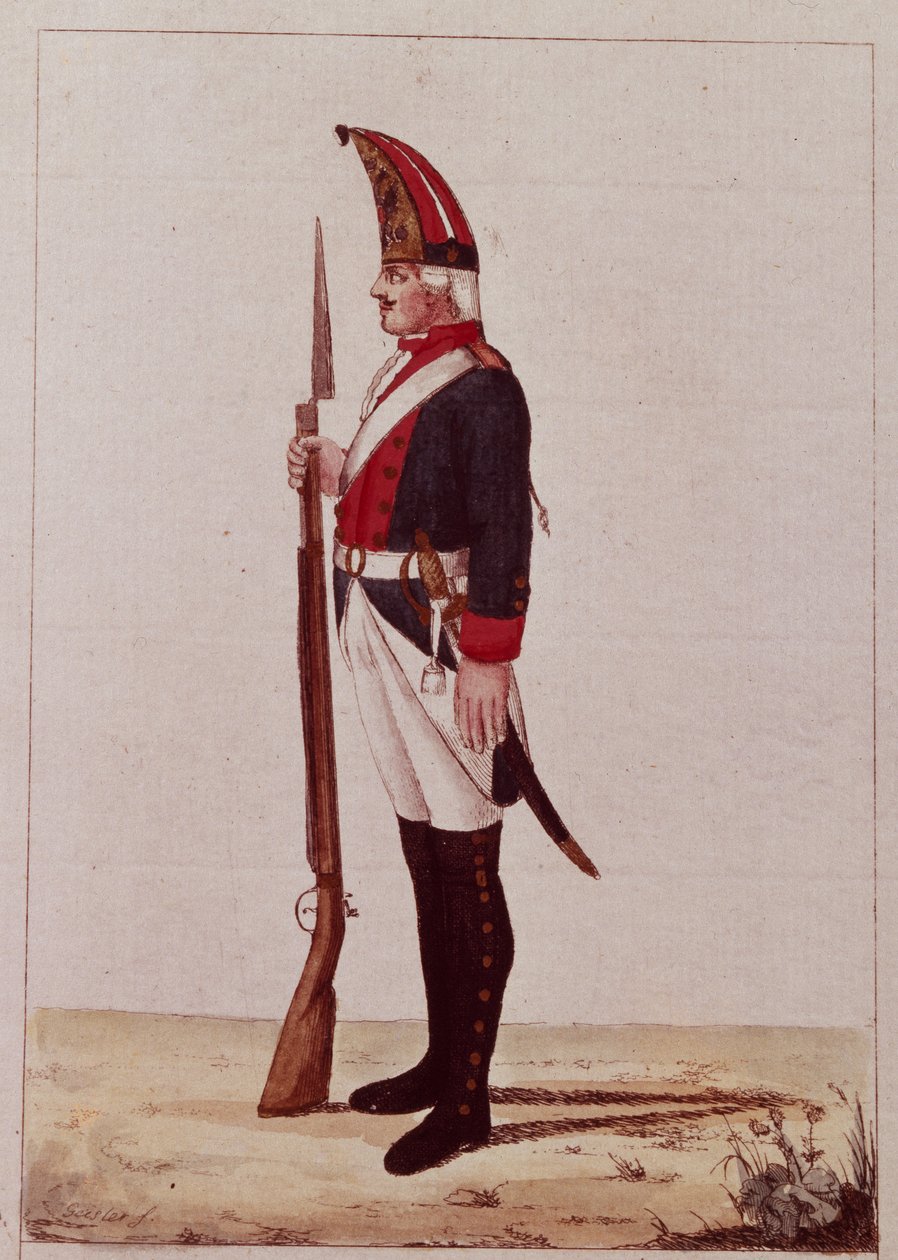 Az első tengerészgyalogos zászlóalj gránátosa, 1786 alkotó: Unbekannt