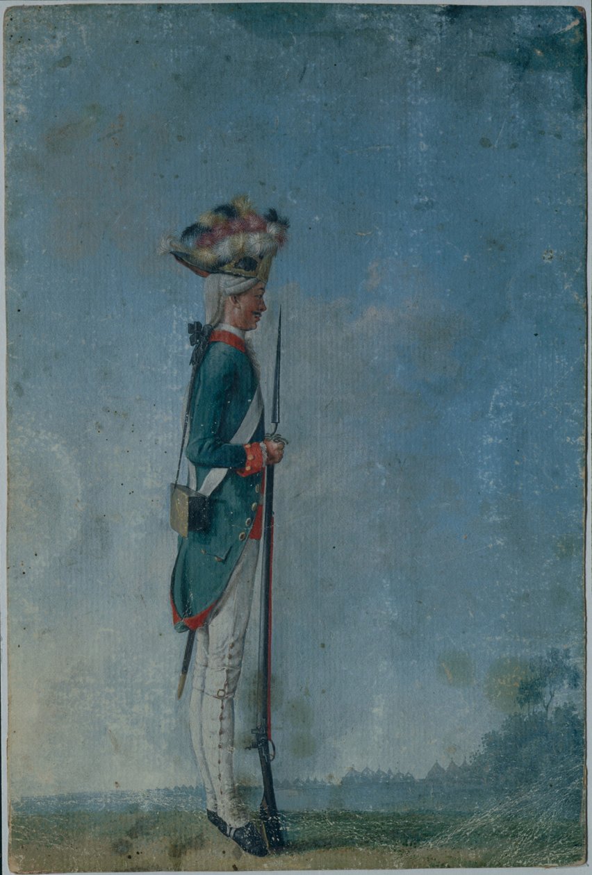 A Preobraženszkij-ezred gránátosa, az 1770-es évek vége alkotó: Unbekannt