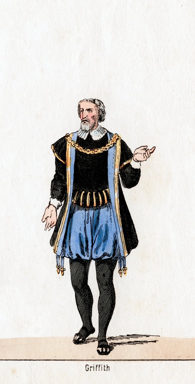 Griffith, Shakespeare VIII. Henrik drámájának jelmezterve, 19. század alkotó: Unbekannt