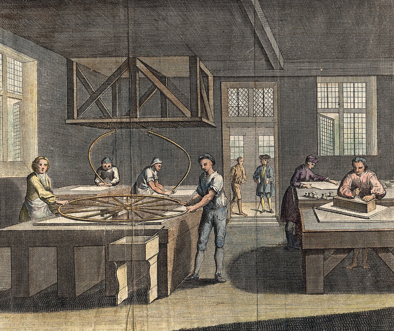 Csiszoló és polírozó lemezüveg, 1760 alkotó: Unbekannt