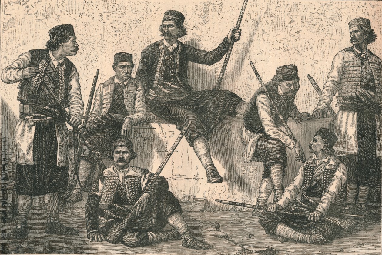 Montenegróiak csoportja, 1879. alkotó: Unbekannt