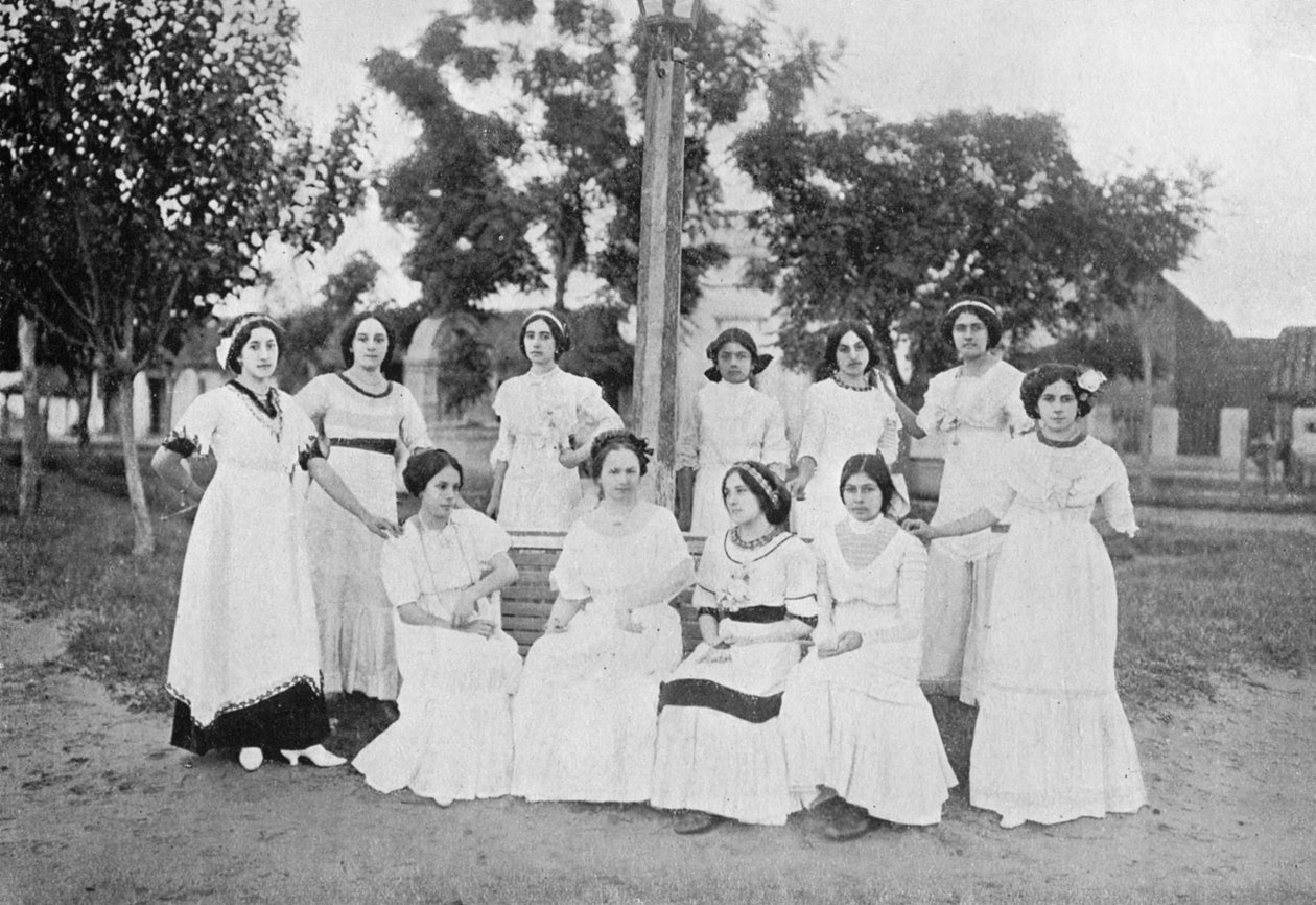 Paraguayi nők csoportja, Carapegua, Paraguay, 1911 alkotó: Unbekannt