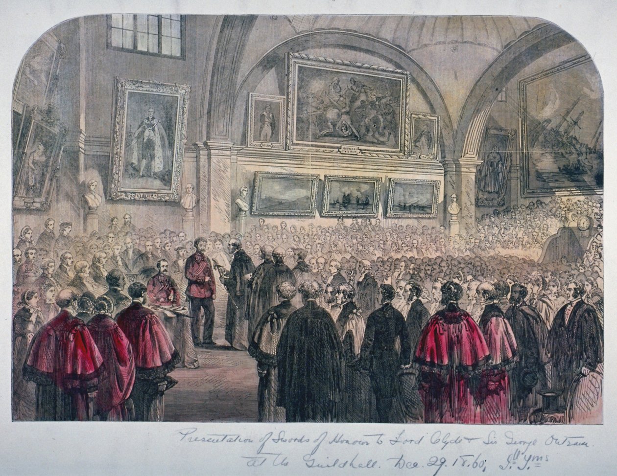 Guildhall Tanácsháza, London City, 1861 alkotó: Unbekannt