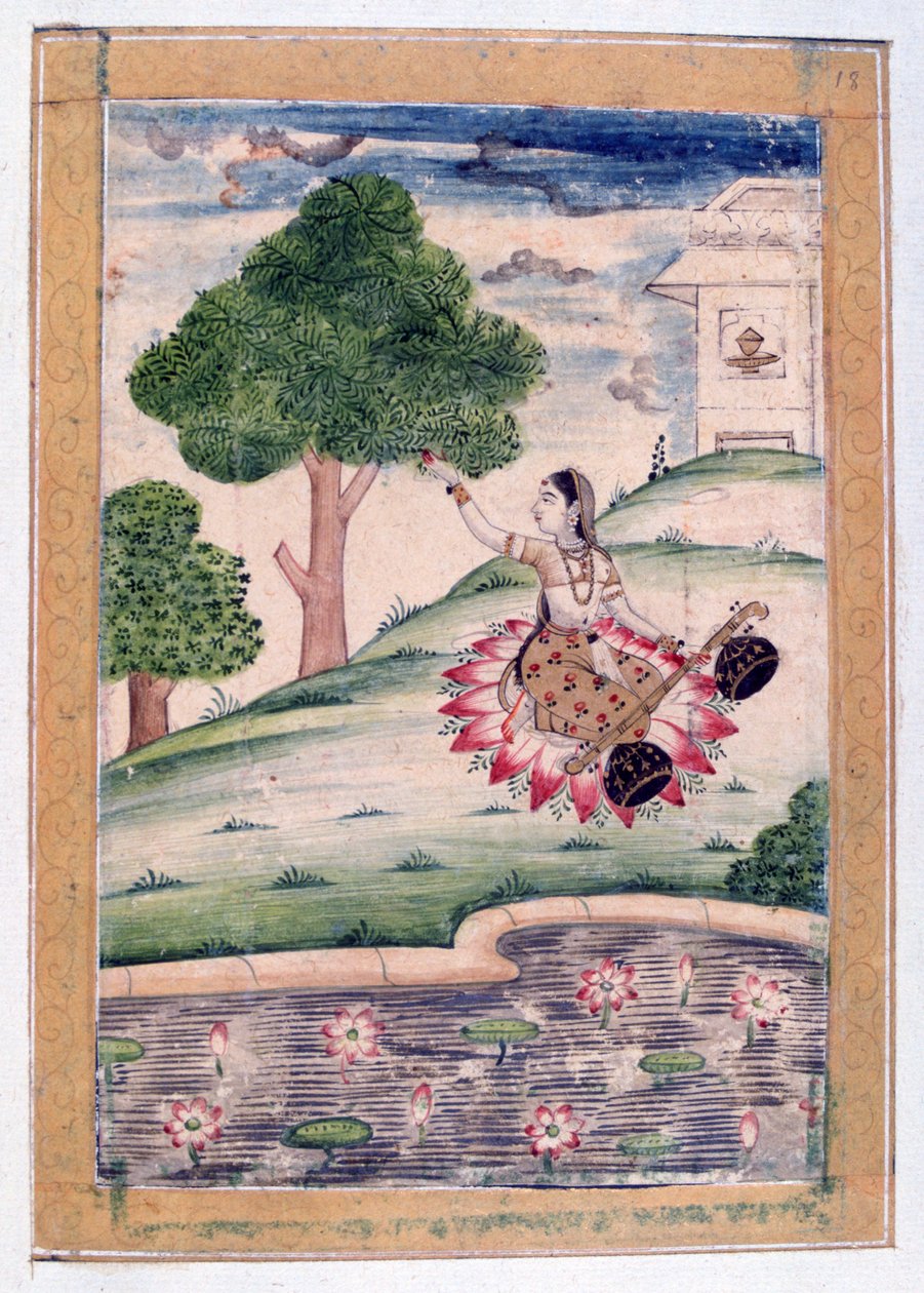 Gujari Ragini, Ragmala Album, Rajasthan Iskola, 19. század alkotó: Unbekannt