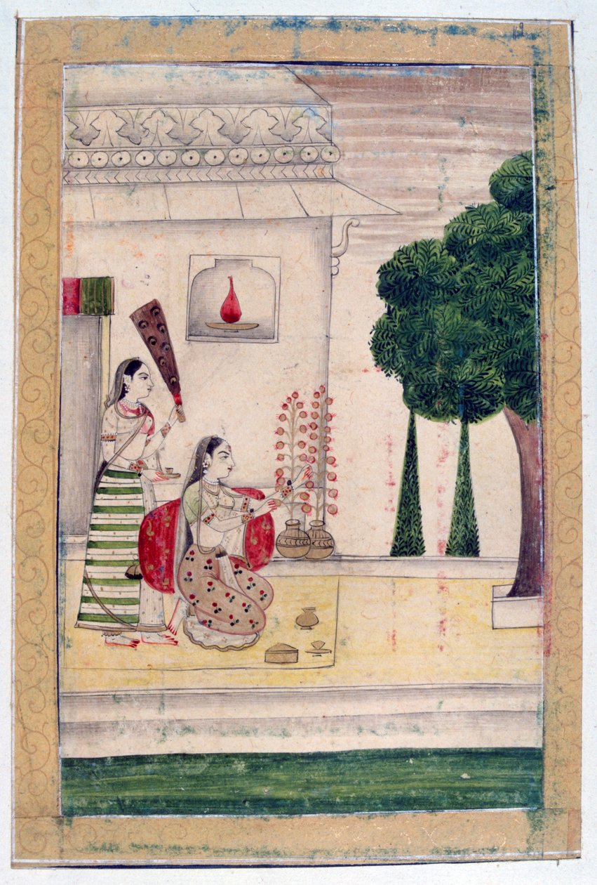 Gunakali Ragini, Ragamala Album, Rajasthan Iskola, 19. század alkotó: Unbekannt