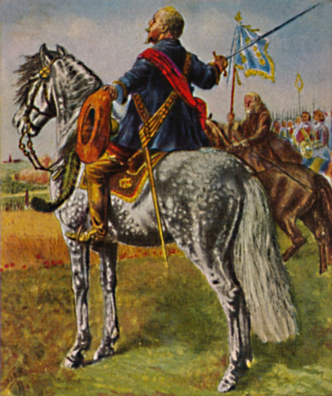 Gustav Adolf 1594-1632. W. Camphausen festménye után, 1934. alkotó: Unbekannt