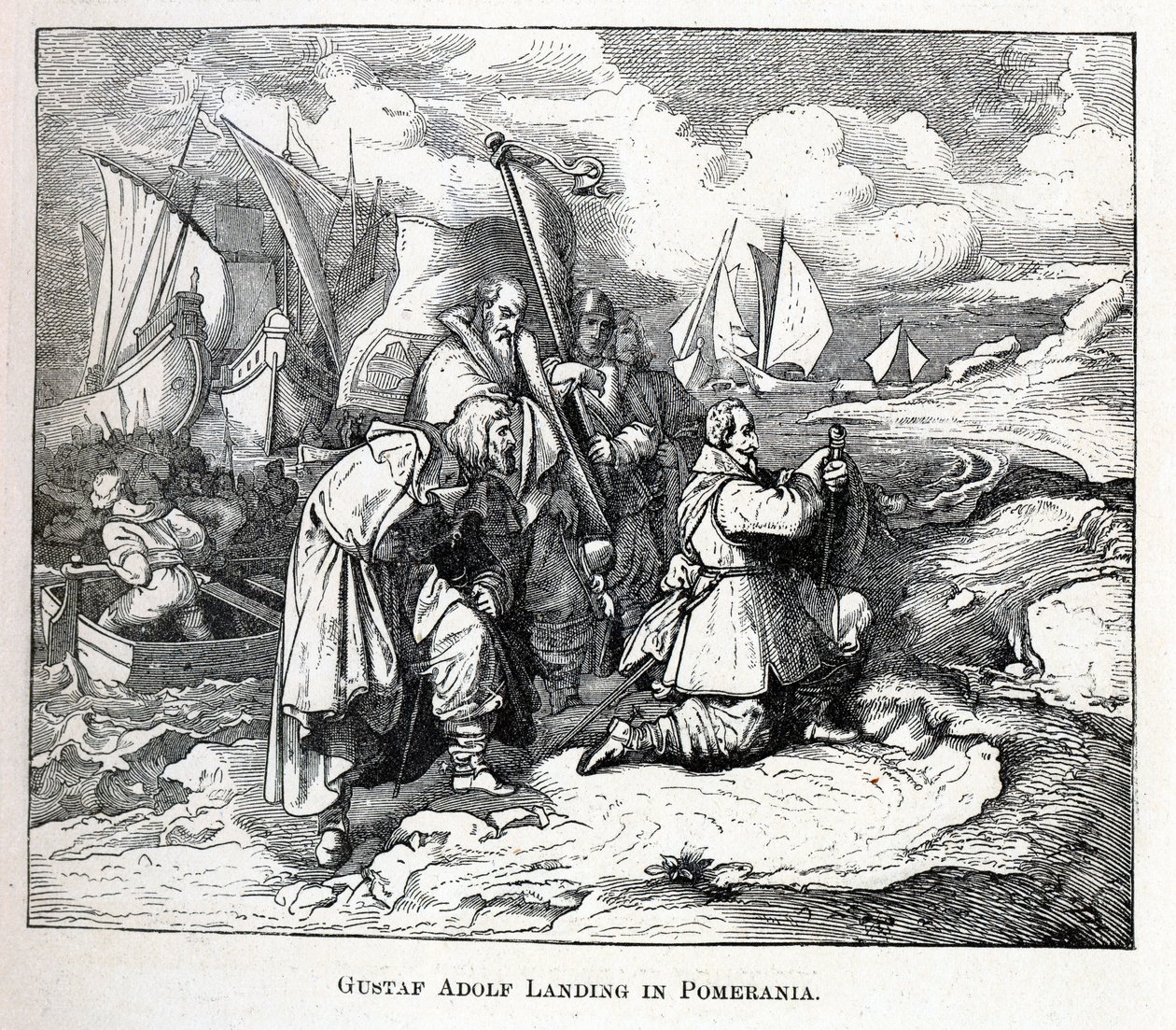 Gustav Adolf partraszállás Pomerániában, 1882 alkotó: Unbekannt