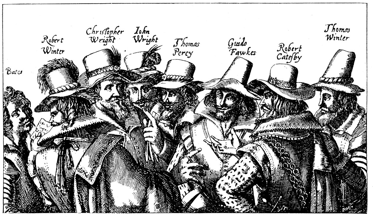 Guy Fawkes és a puskapor-tervezők, 1605 alkotó: Unbekannt