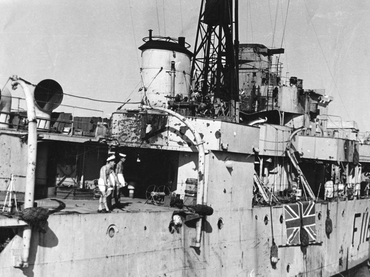 HMS Amethyst, a Jangce folyón történt akció után, 1949. április 20 alkotó: Unbekannt