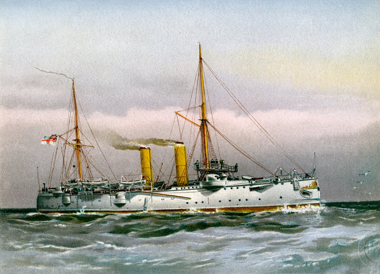 HMS Magicienne, Királyi Haditengerészet 2. osztályú cirkáló, c1890-c1893 alkotó: Unbekannt