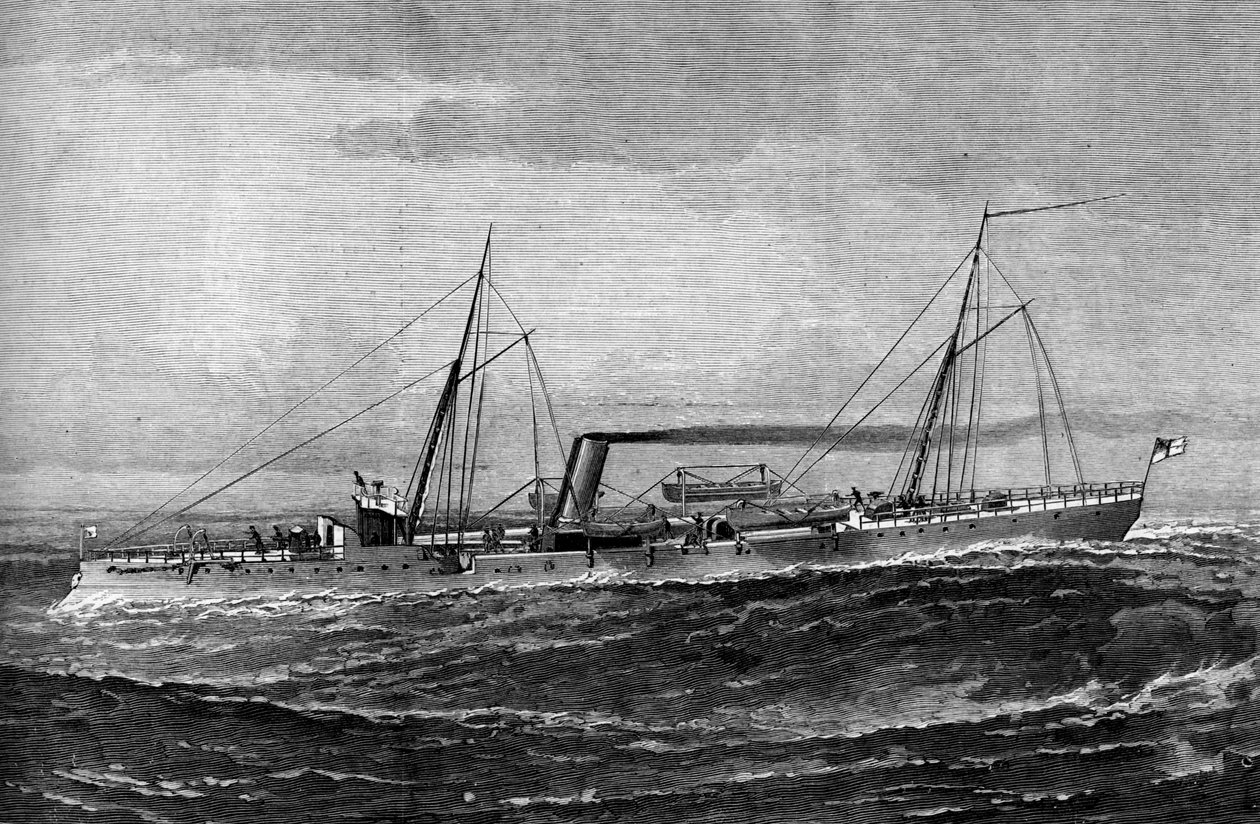 HM Torpedo Gun Boat Rattlesnake, 1887 alkotó: Unbekannt