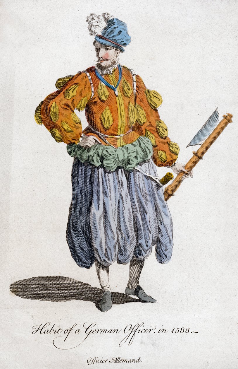 Német tiszti szokás 1588-ban XVIII alkotó: Unbekannt