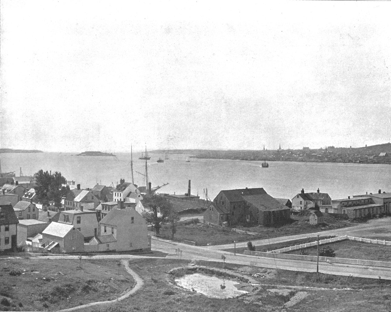 Halifax Harbour, Nova Scotia, Dartmouthból, Kanadából, 1900. alkotó: Unbekannt