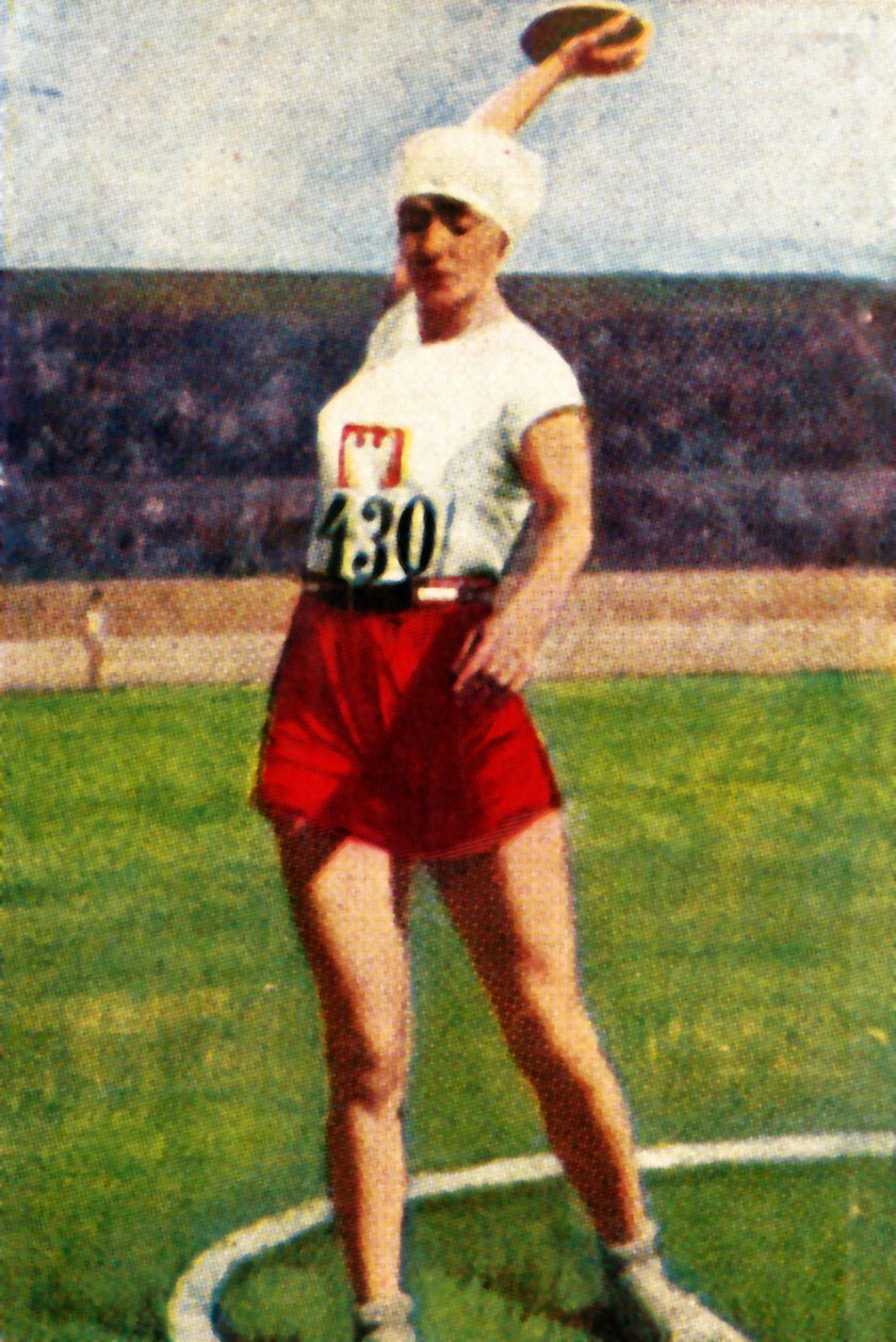 Halina Konopacka lengyel, világbajnok diszkoszvető, 1928. alkotó: Unbekannt