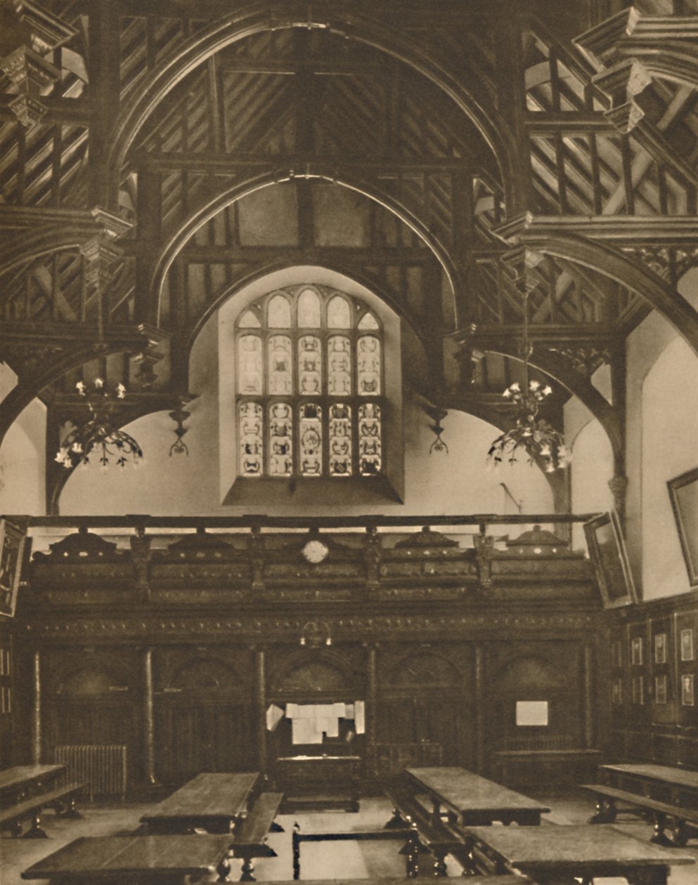 Hall of Grays Inn, ahol Shakespeare életében a hibák vígjátékát játszották, 1935. alkotó: Unbekannt