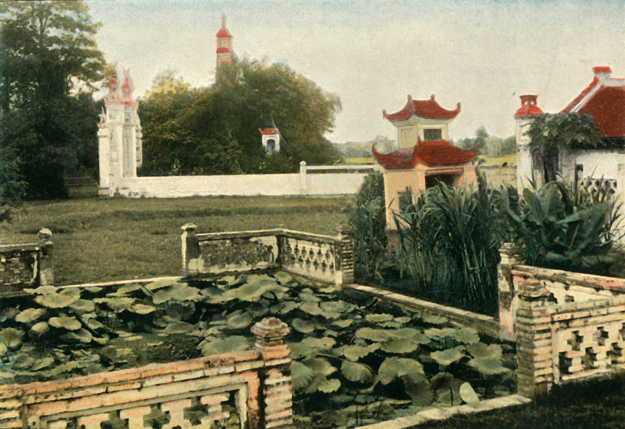 Ha Noi. Brush Pagoda, Hanoi. Cél Thap pagoda, 1900. alkotó: Unbekannt