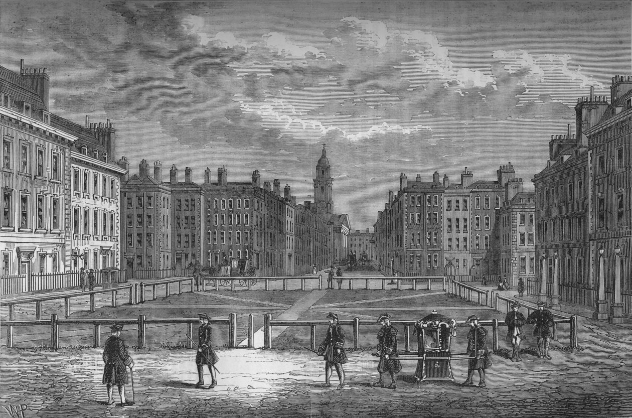 Hanover Square, Westminster, London, 1750-ben, c1800 1878 alkotó: Unbekannt
