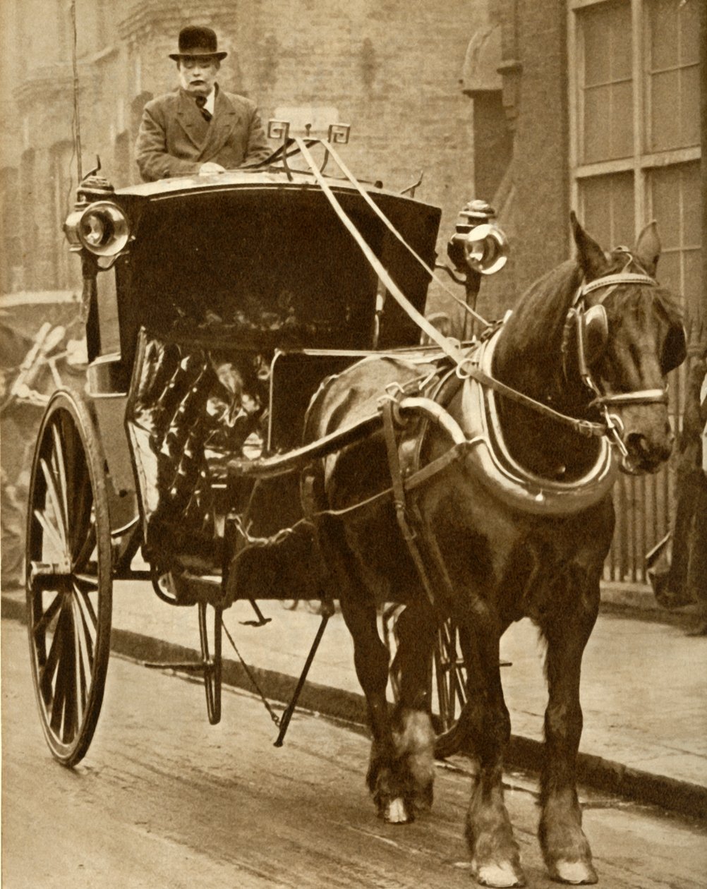 Hansom taxi, c1910, 1935. alkotó: Unbekannt