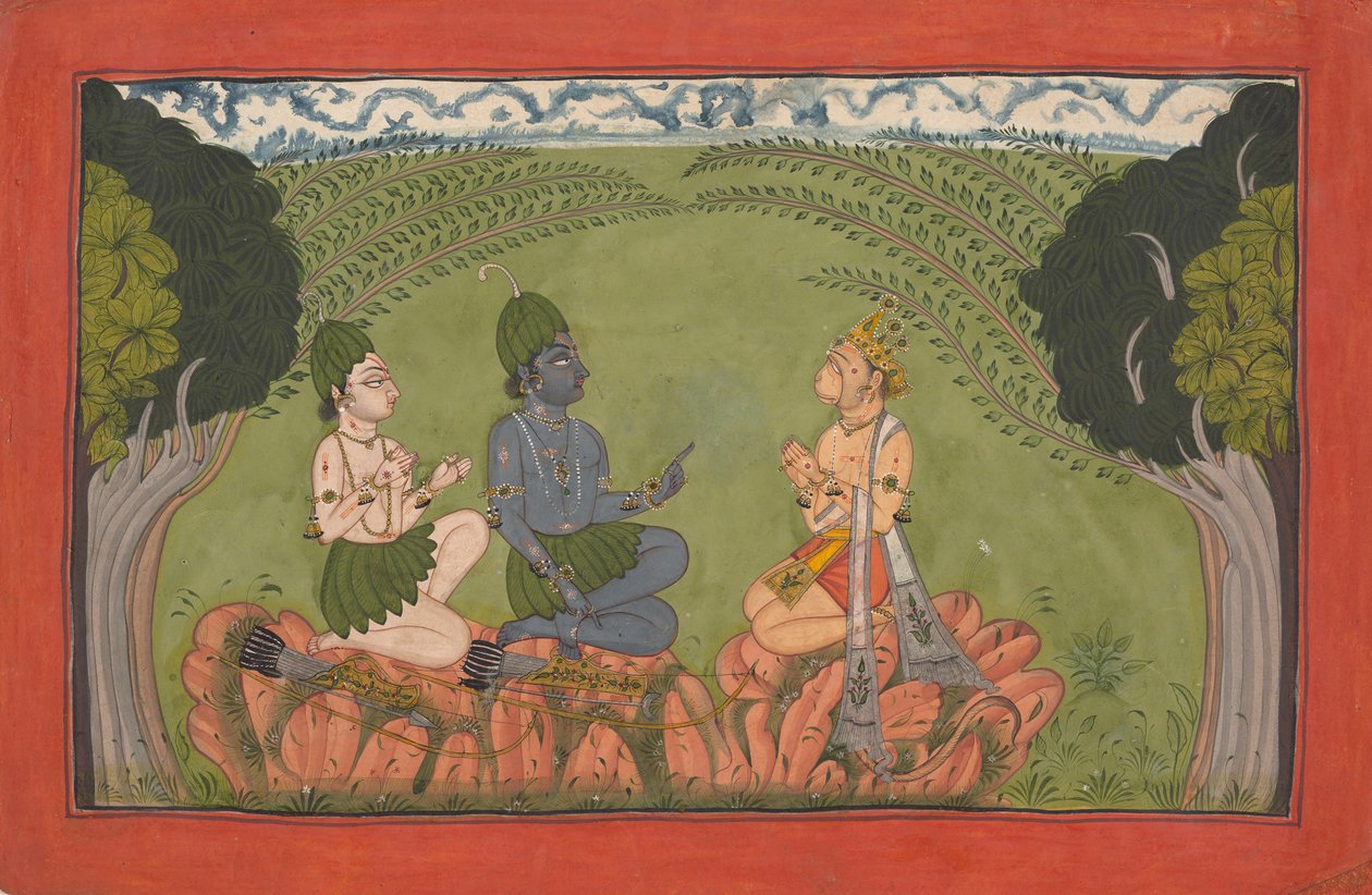 Hanuman Rama és Lakshmana előtt... a szétszórt 