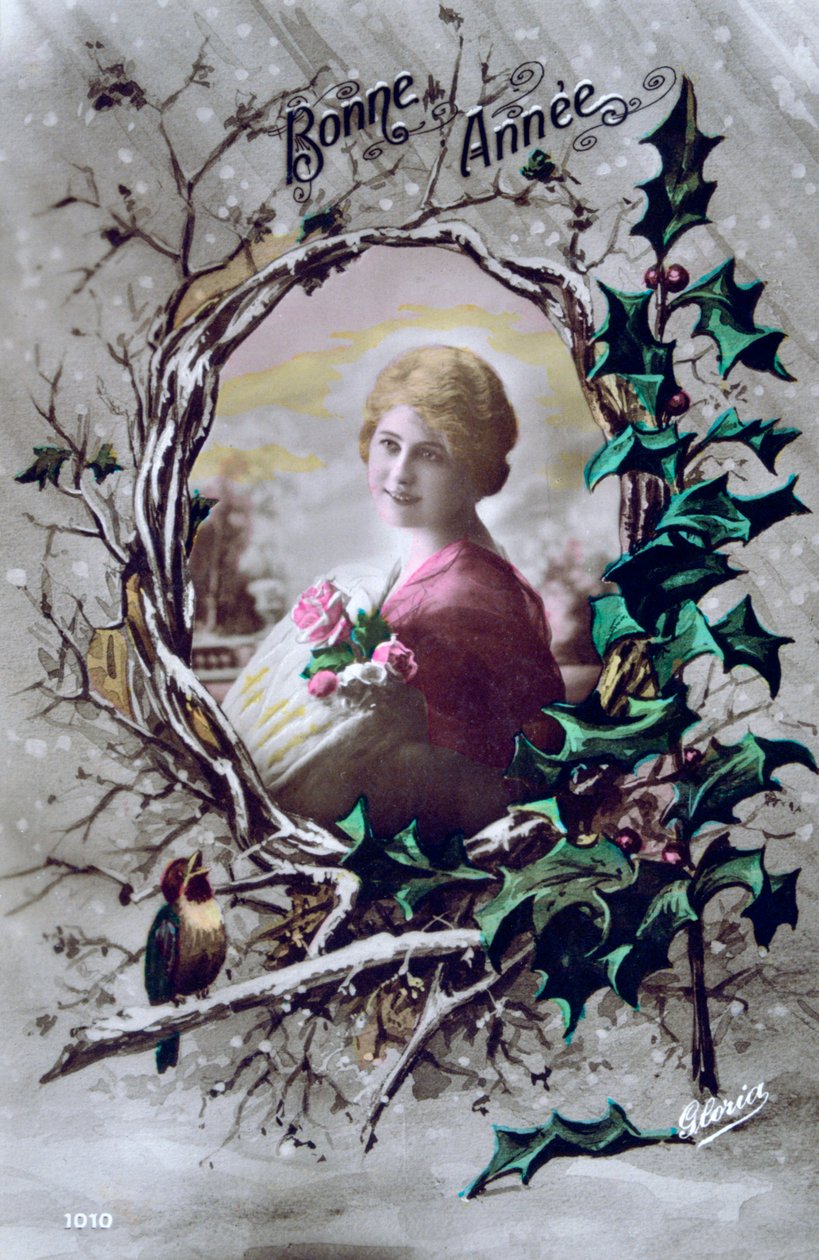 Boldog új évet, francia képeslap, c1900 alkotó: Unbekannt