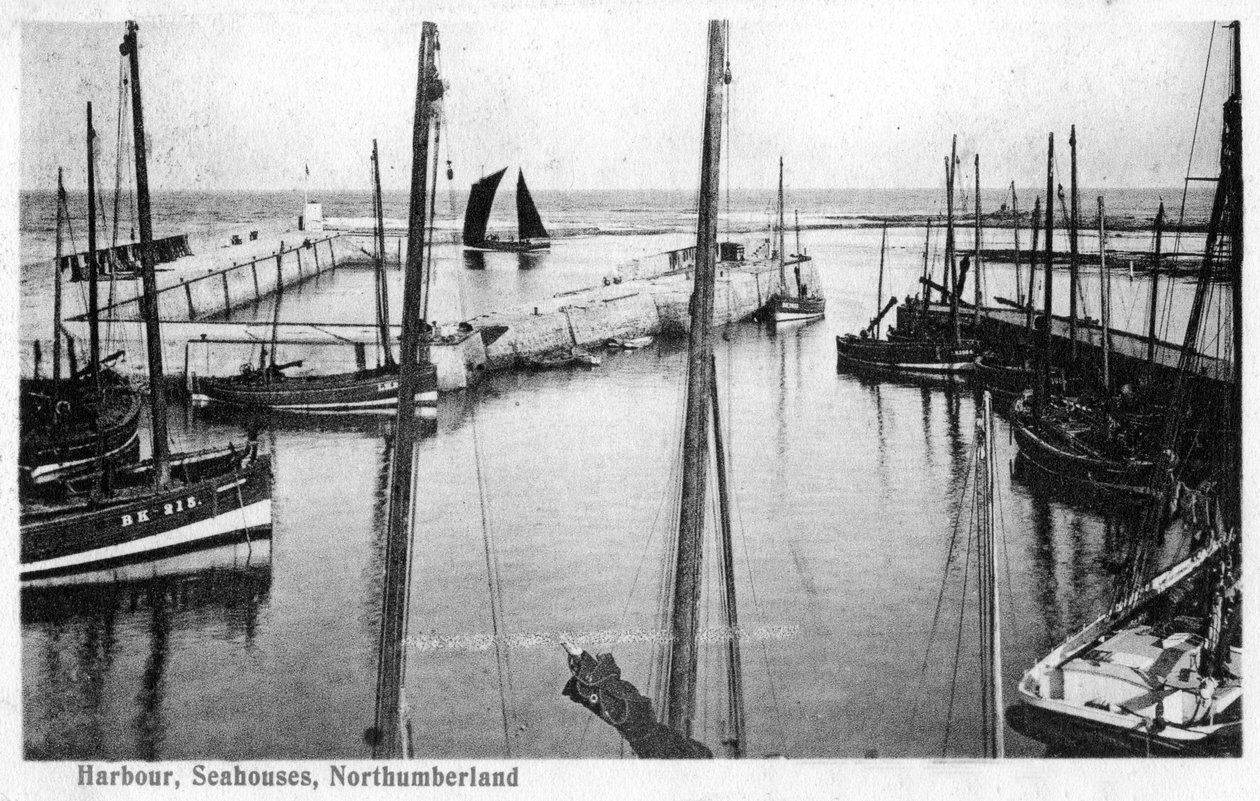 Harbour, Seahouses, Northumberland, 1905 alkotó: Unbekannt