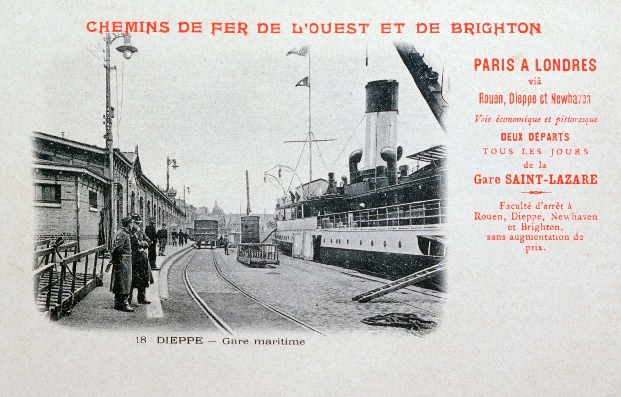 Kikötői állomás, Dieppe, 1900 alkotó: Unbekannt